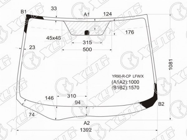 Стекло лобовое TOYOTA VOXY /NOAH 07-14