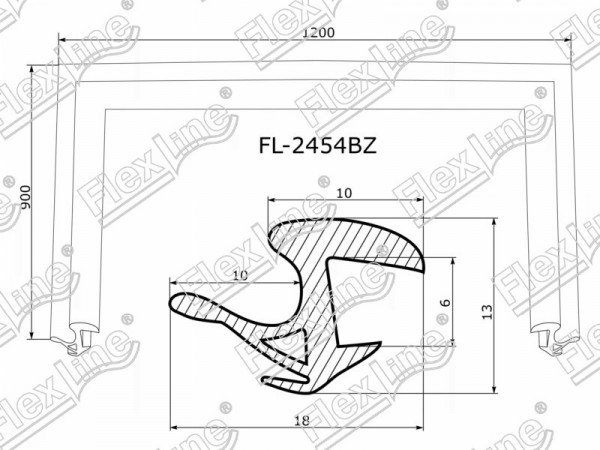 Молдинг лобового стекла (П-образный) Toyota Prius (NHW20) 03-11