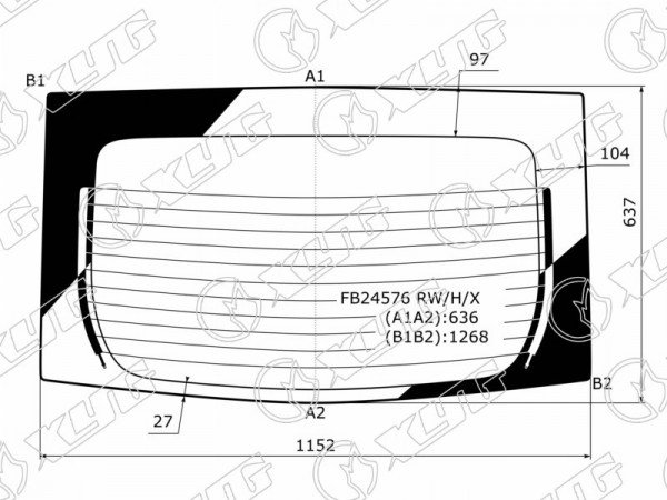 Стекло заднее с обогревом TOYOTA PRIUS XW30 09-15