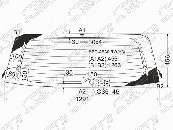 Стекло заднее с обогревом TOYOTA RAV4 #CA3# 05-12