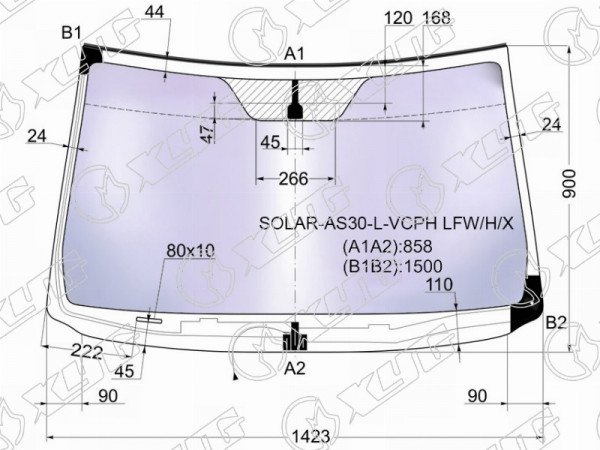 Стекло лобовое атермальное с обогревом щеток TOYOTA RAV4 III #CA3# 05-12