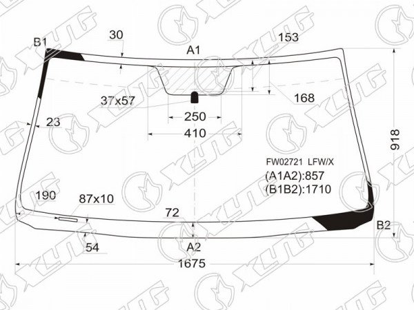 Стекло лобовое TOYOTA SEQUOIA /TUNDRA PICKUP 07-