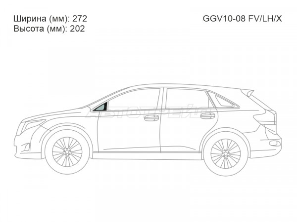 Стекло форточки (Спереди / Слева / Цвет зеленый) Toyota Venza 08-16