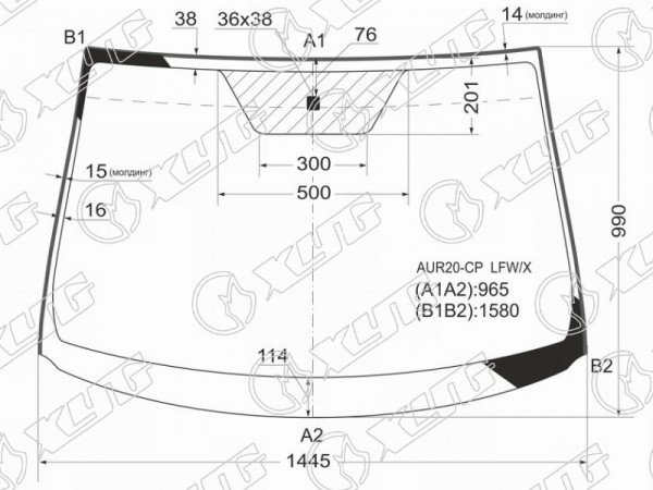 Стекло лобовое TOYOTA VERSO 09-18