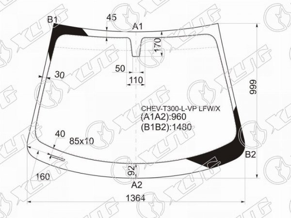 Стекло лобовое CHEVROLET AVEO 4 /5D 11-