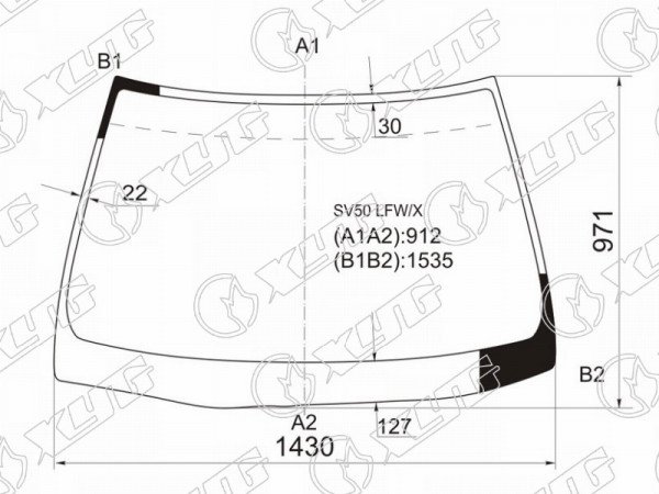 Стекло лобовое TOYOTA VISTA ARDEO #V5# 4 /5D 98-03