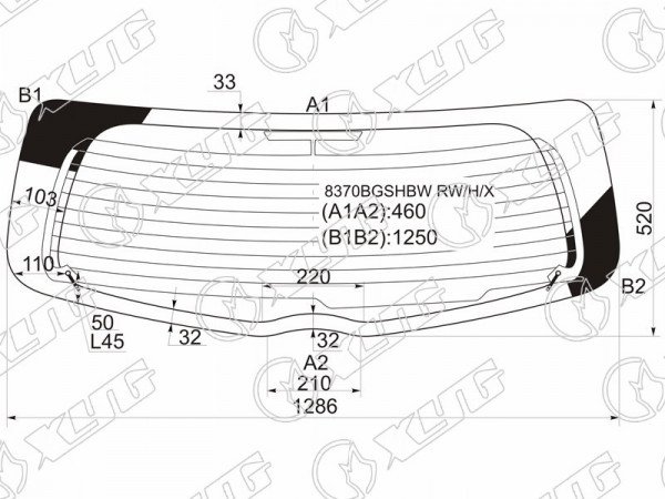 Стекло заднее с обогревом TOYOTA YARIS /VITZ 3 /5D HBK 05-10