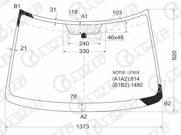 Стекло лобовое TOYOTA WILL CYPHA 02-05