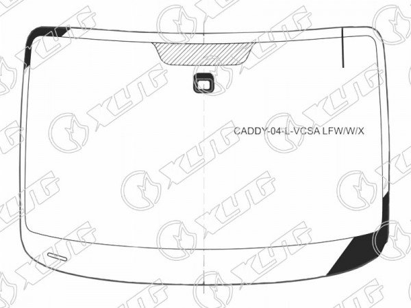 Стекло лобовое + дд + антенна VOLKSWAGEN CADDY VAN 04-15