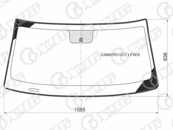 Стекло лобовое CHEVROLET CAMARO 2D CPE 10-15