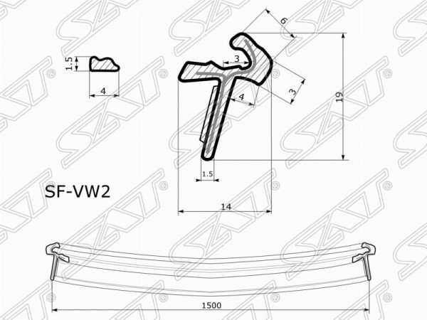 Молдинг лобового стекла нижний VOLKSWAGEN GOLF VI 5D HBK 09-13