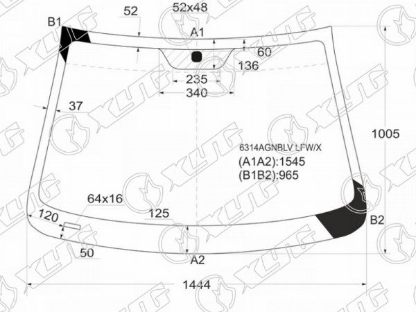 Стекло лобовое CHEVROLET CAPTIVA 06-16 / OPEL ANTARA 06-16