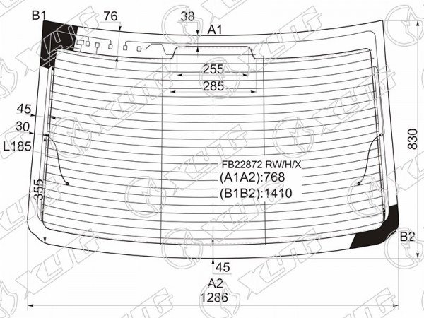 Стекло заднее с обогревом VOLKSWAGEN PASSAT B6 /B7 4D 05-15