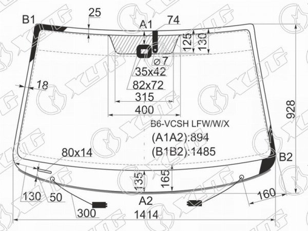 Стекло лобовое с полным обогревом + дд VOLKSWAGEN PASSAT B6 4 /5D 05-10