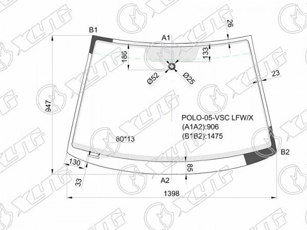 Стекло лобовое + дд VOLKSWAGEN POLO IV 3 /5D HBK 01-09