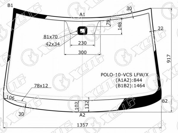 Стекло лобовое + дд VOLKSWAGEN POLO V 09-