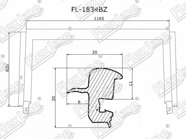 Молдинг лобового стекла CHEVROLET CRUZE 4 /5D 09-15