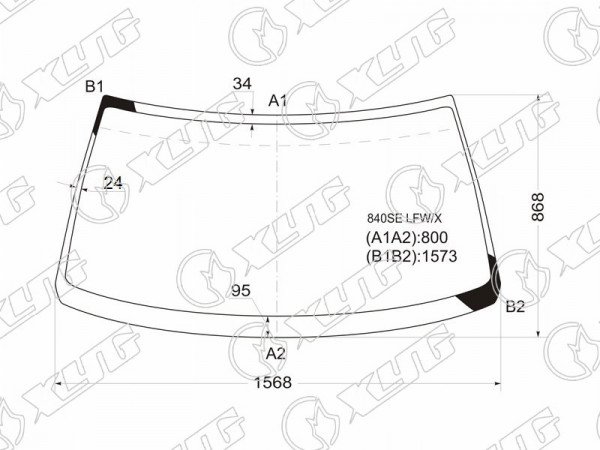 Стекло лобовое VOLVO S70 /V70 97-00 /VOLVO 850 4 /5D 91-97