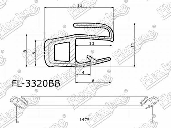 Молдинг лобового стекла нижний VOLVO S60 10-18