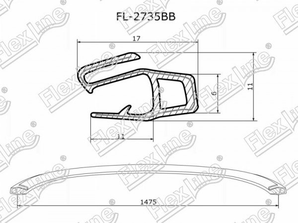 Молдинг лобового стекла нижний VOLVO S80 06-16 /VOLVO XC70 07-16