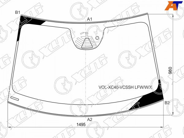 Стекло лобовое с полным обогревом + дд + камера VOLVO XC40 17-