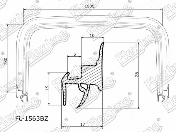 Молдинг лобового стекла CHEVROLET LACETTI  /DAEWOO NUBIRA 4 /5D 04-13