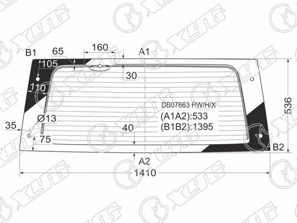 Стекло заднее с обогревом CHEVROLET LUMINA APV /PONTIAC TRANS SPORT MINI VAN 89-96