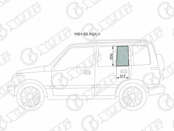 Стекло форточки (уголок) задней левой двери SUZUKI ESCUDO /VITARA 5D 89-97