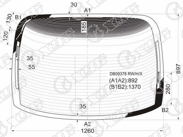 Стекло заднее с обогревом CHRYSLER 300M 4D 98-04