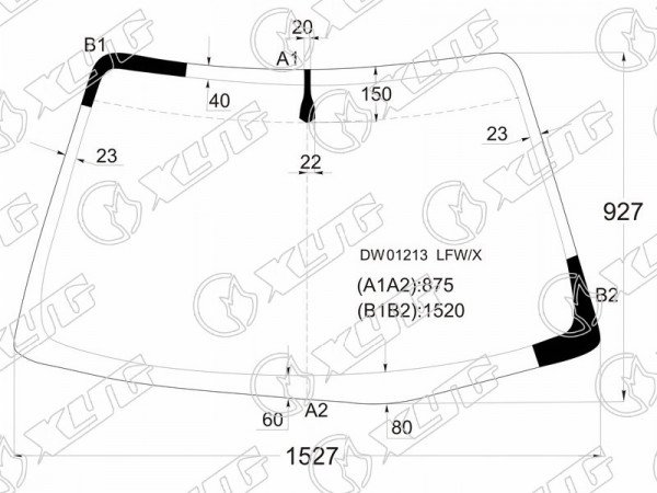 Стекло лобовое CHRYSLER SEBRING /DODGE AVENGER CPE 95-00