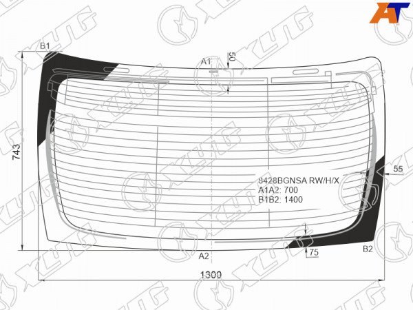 Стекло заднее с обогревом TOYOTA CAMRY XV70 17-