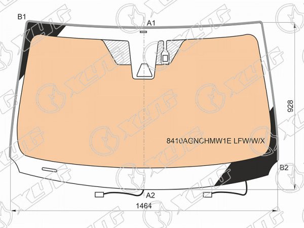 Стекло лобовое (Обогрев полный / Камера / Датчик дождя / Молдинг) Toyota RAV4 (XA40) 15-19