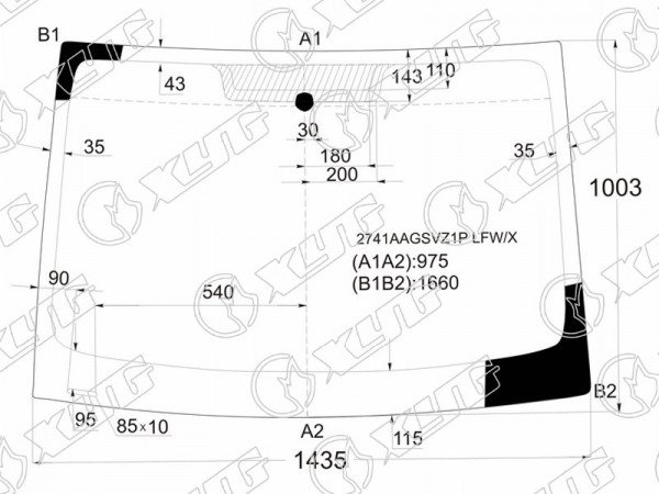 Стекло лобовое CITROEN BERLINGO /PEUGEOT PARTNER 08-
