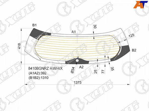 Стекло заднее с обогревом TOYOTA RAV4 #C4# 13-19