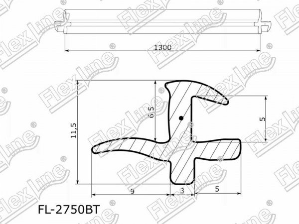 Молдинг лобового стекла (Сверху) Mitsubishi Outlander 05-12  / Citroen C-Crosser 07-12