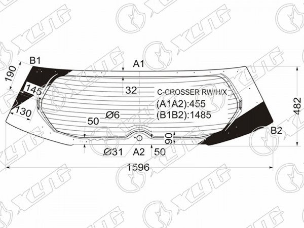 Стекло заднее с обогревом CITROEN C-CROSSER  /PEUGEOT 4007 07-12