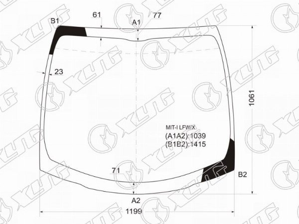 Стекло лобовое MITSUBISHI I HA1W 09-18 /PEUGEOT ION /CITROEN C-ZERO 10-12