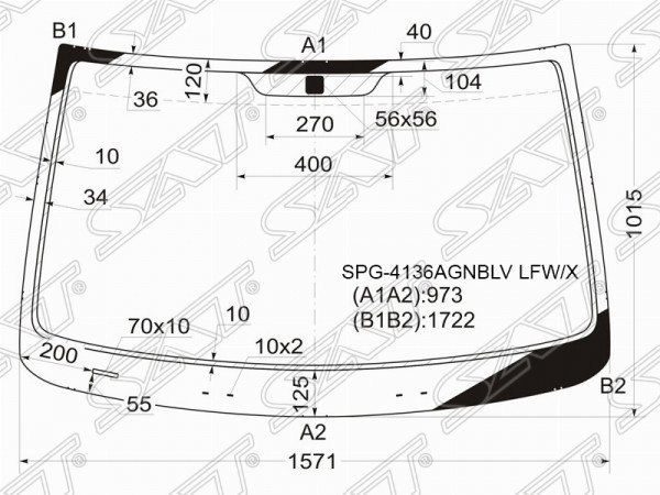 Стекло лобовое HYUNDAI H1-STAREX /GRAND STAREX /I800 07-