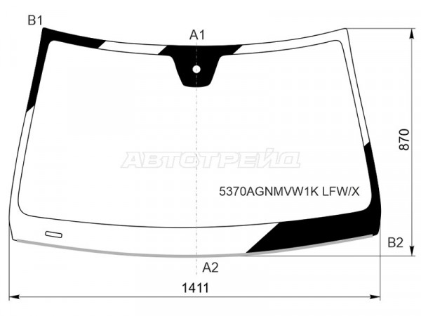Стекло лобовое (Датчик дождя / Молдинг) Mercedes-Benz C-Class 11-15  / E-Class 09-17