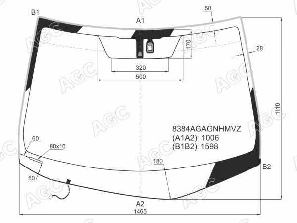 Стекло лобовое с обогревом щеток + дд LEXUS RX270 /330 /350 /450H 09-15