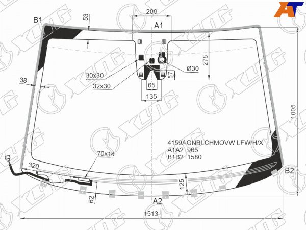 Стекло лобовое с обогревом щеток + дд +д /запотевания + камера HYUNDAI TUCSON 15-21