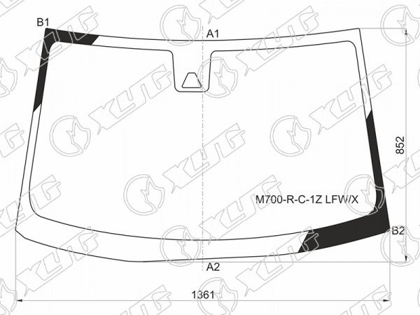 Стекло лобовое (Камера) Toyota Passo 16-23  / Daihatsu Boon 16-23