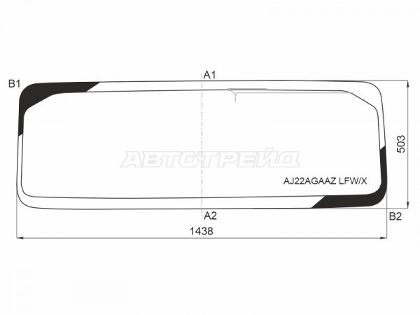 Стекло лобовое (Антенна) Jeep Wrangler 17-22