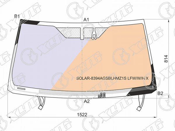 Стекло лобовое атермальное c полным обогревом + дд TOYOTA LAND CRUISER PRADO 17- (Solar-X)