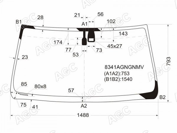 Стекло лобовое + дд TOYOTA LAND CRUISER PRADO 3 /5D /LEXUS GX470 02-09