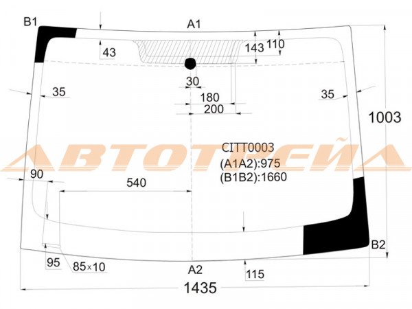 Стекло лобовое CITROEN BERLINGO /PEUGEOT PARTNER 08-