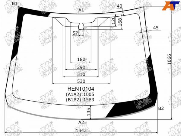 Стекло лобовое RENAULT KAPTUR 5D 16-