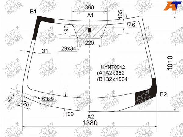 Стекло лобовое HYUNDAI SOLARIS /KIA RIO 4 /5D 10-17