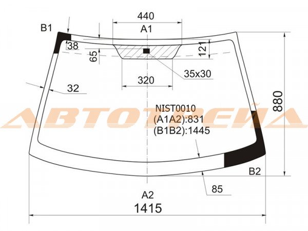 Стекло лобовое NISSAN ALMERA N16 /N17 (RUS) /BLUEBIRD SYLPHY /SUNNY 4 /5D 00-