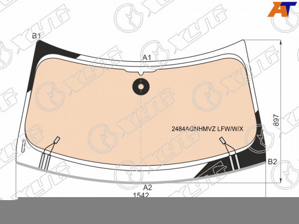 Стекло лобовое с полным обогревом + дд MINI COOPER COUNTRYMAN F60 5D 17-